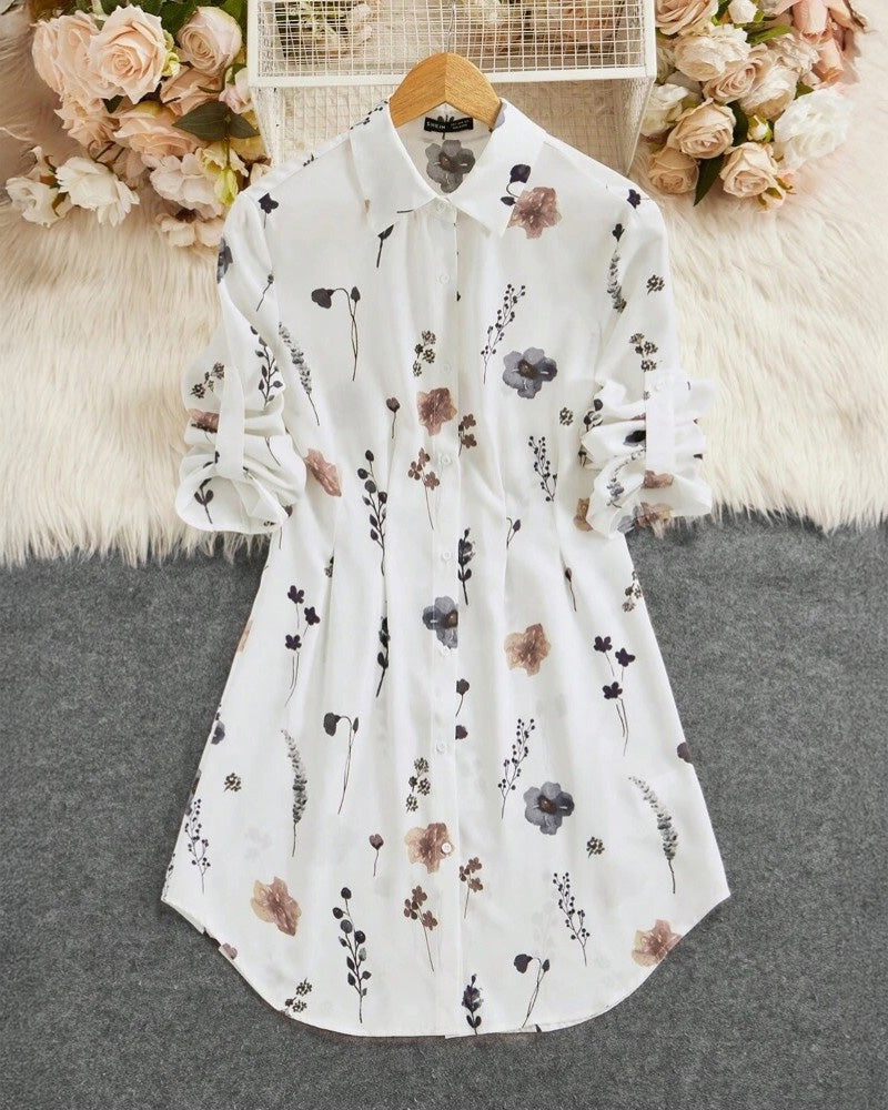 Robe Mode Imprimée Ajustée