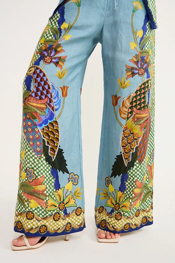Ensemble à imprimé unique et ensoleillé satin