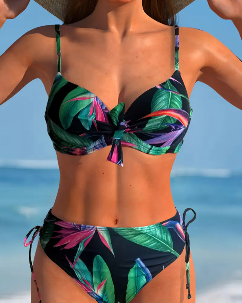 Maillot de bain Imprimé avec Bretelles Triangle