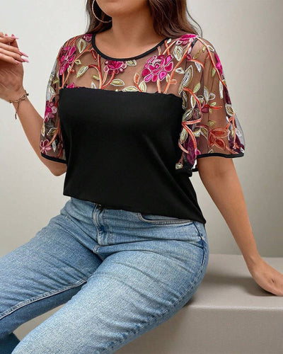 Blouse Mode Sexy Brodée