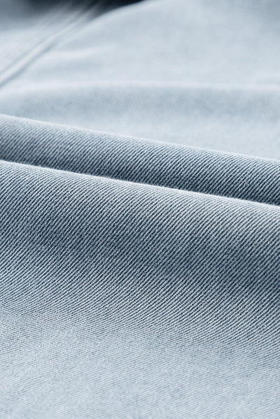 Isabelle - Robe en denim avec des manches chauve-souris courtes et élégantes