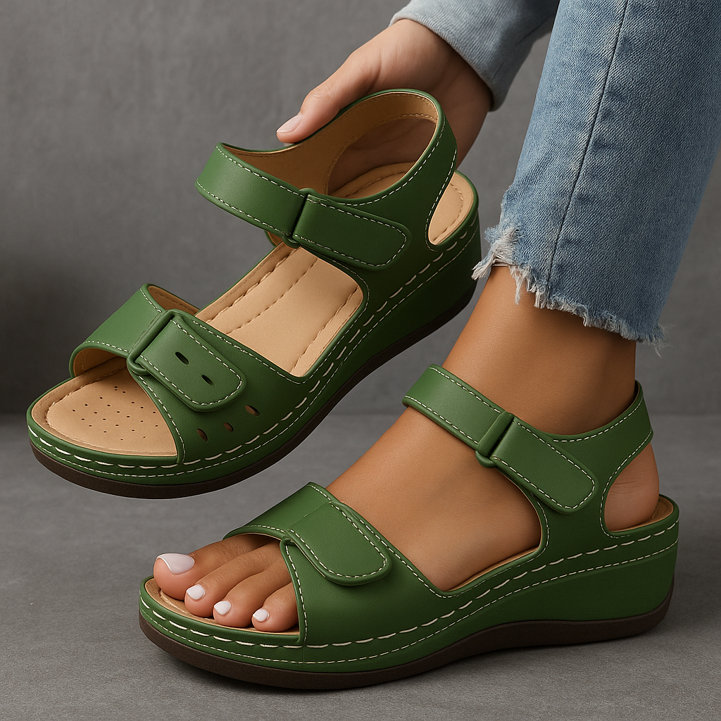 Morgane™ | Sandales orthopédiques à talons compensés