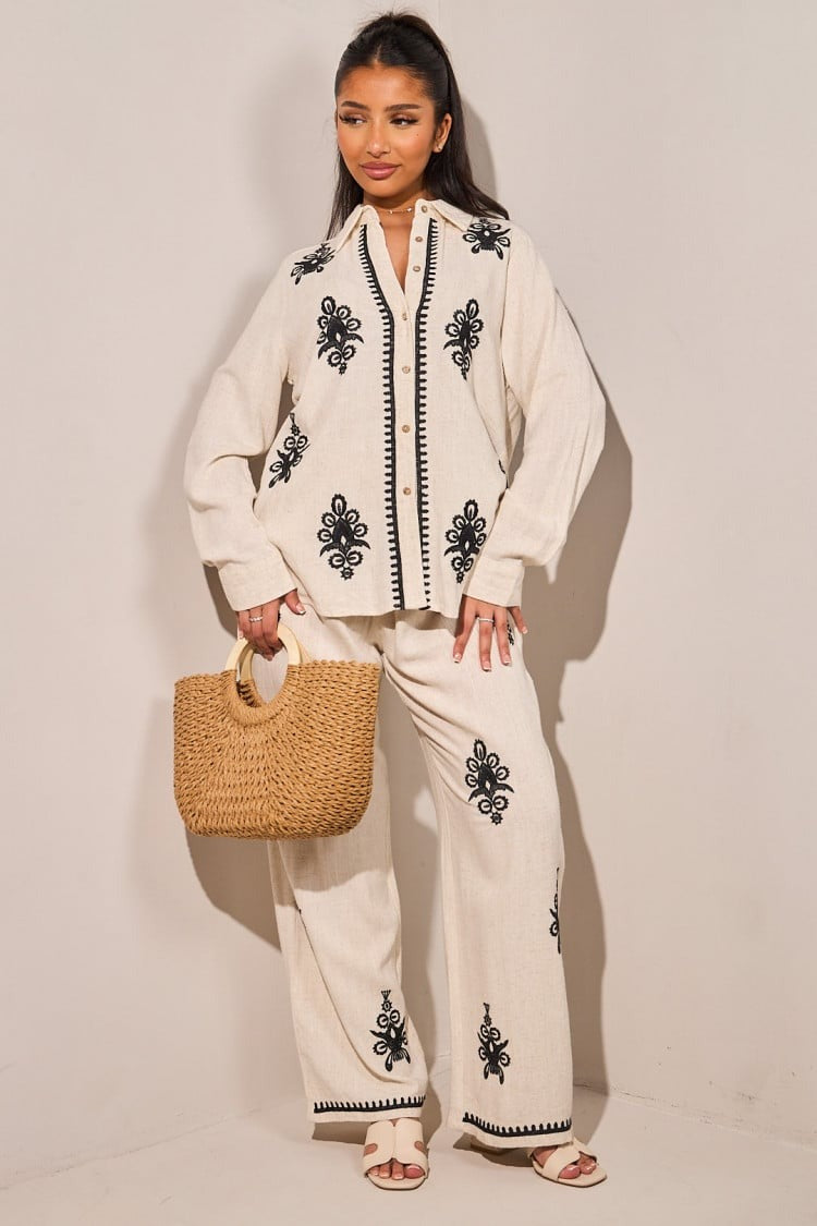 Leinen-Set im Boho-Look mit Muster