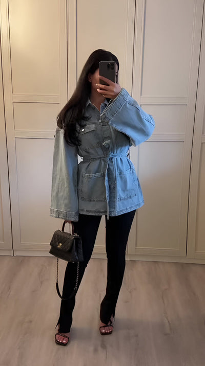 Veste en jean à nouer