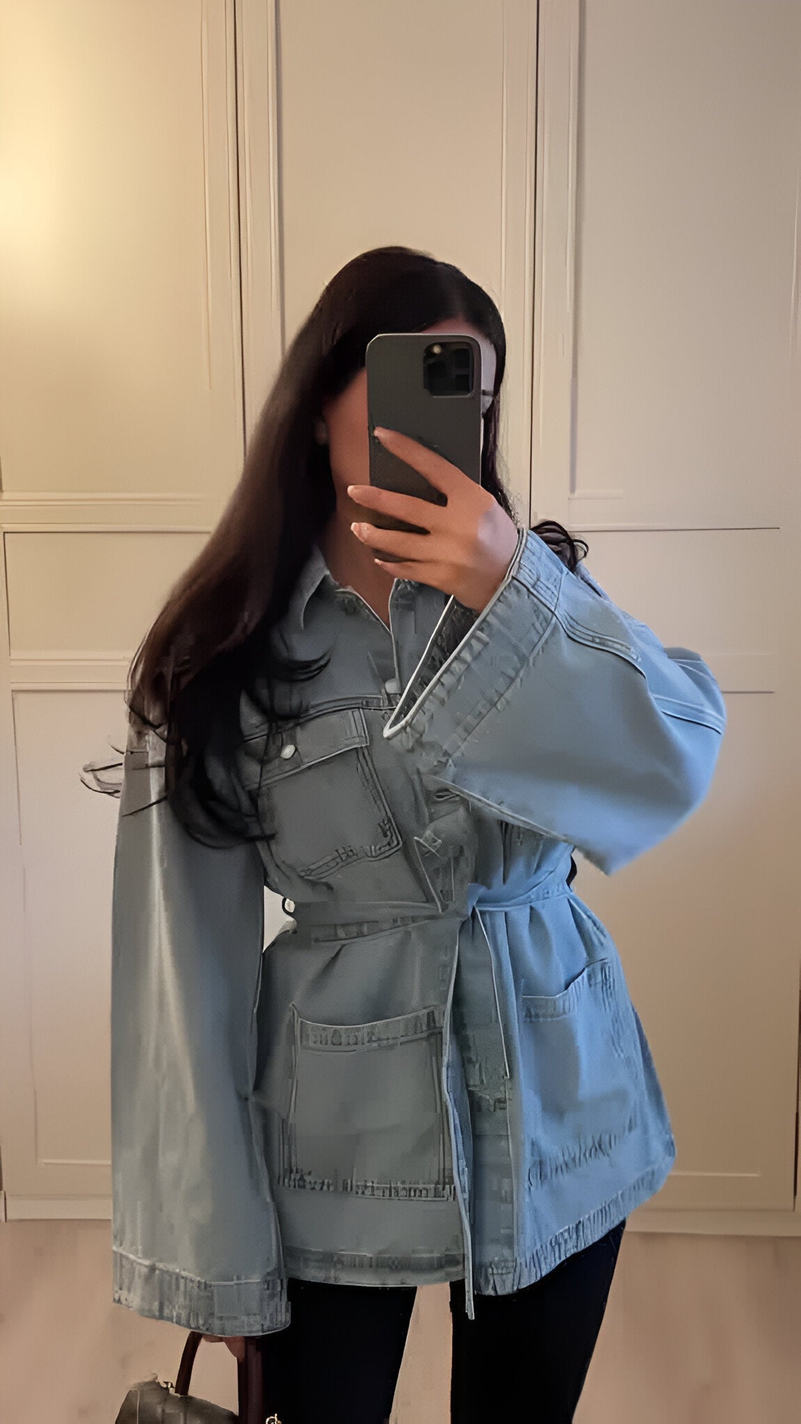 Veste en jean à nouer