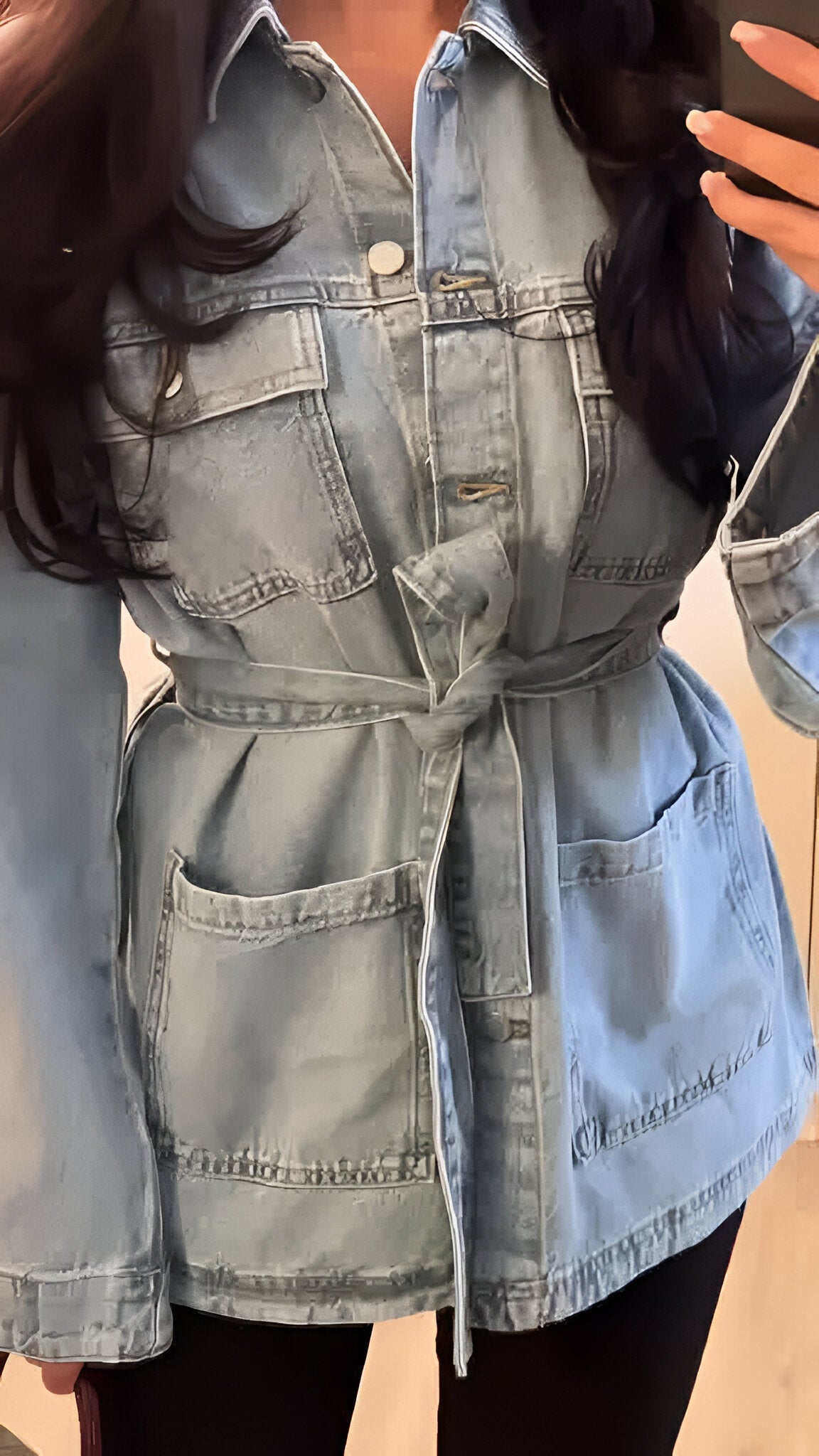 Veste en jean à nouer