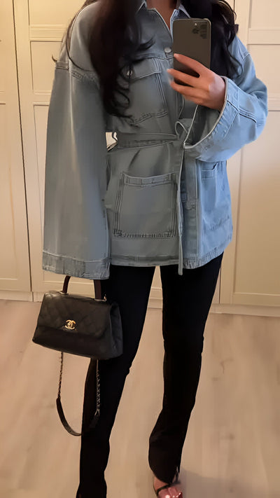 Veste en jean à nouer