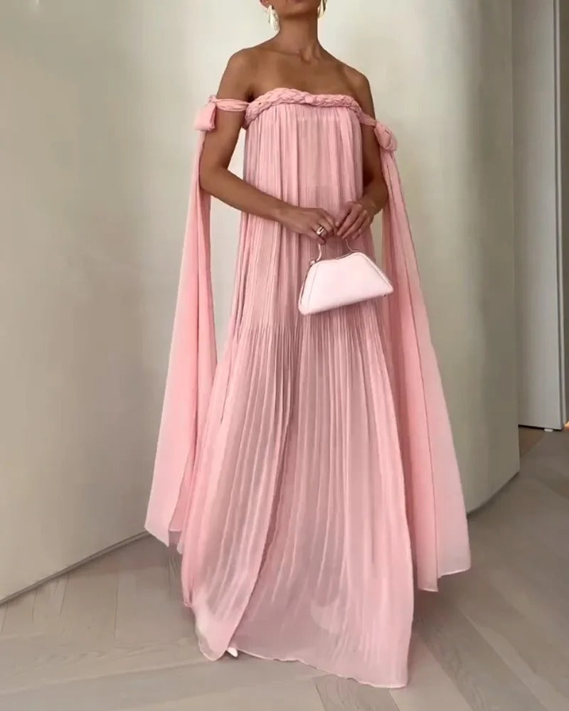 Robe élégante à lacets et épaules dénudées