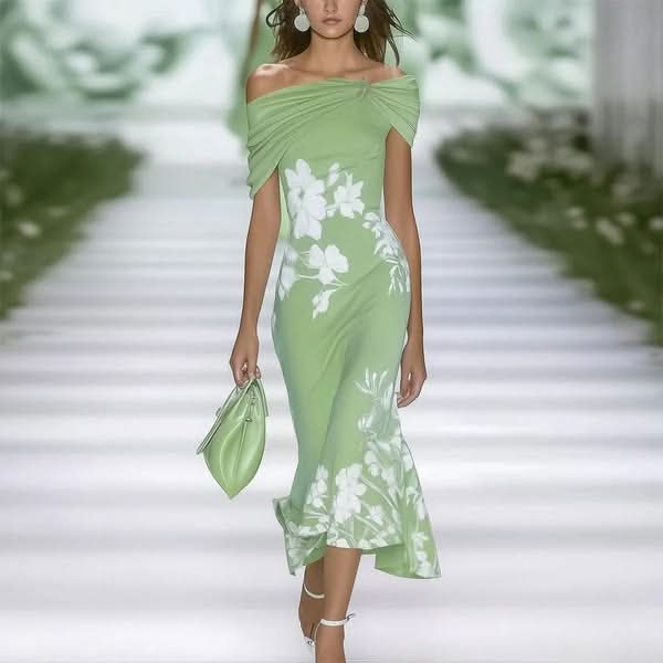 Morgane™ | Robe élégante Orchidée fraîche