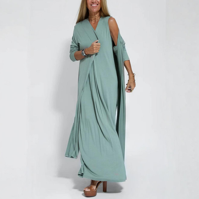 Morgane | Robe Longue Élégante avec Cardigan Offert