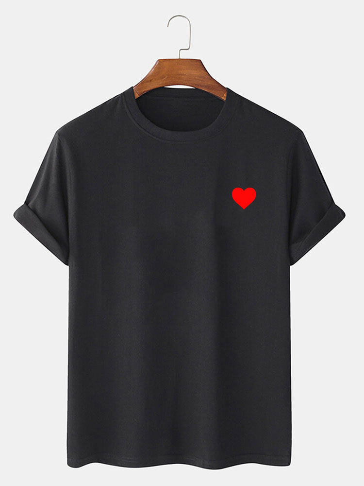 T-shirt imprimé cœur rouge