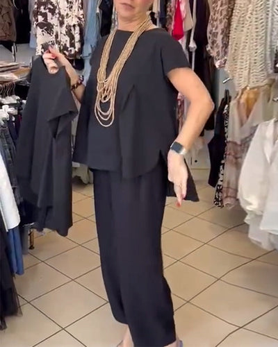Blouse Décontractée Street Couleur Unie