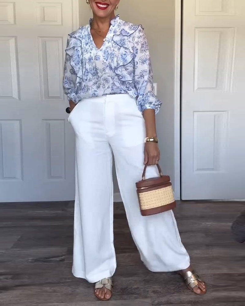 Blouse Mode Rue V-Cœur Volant