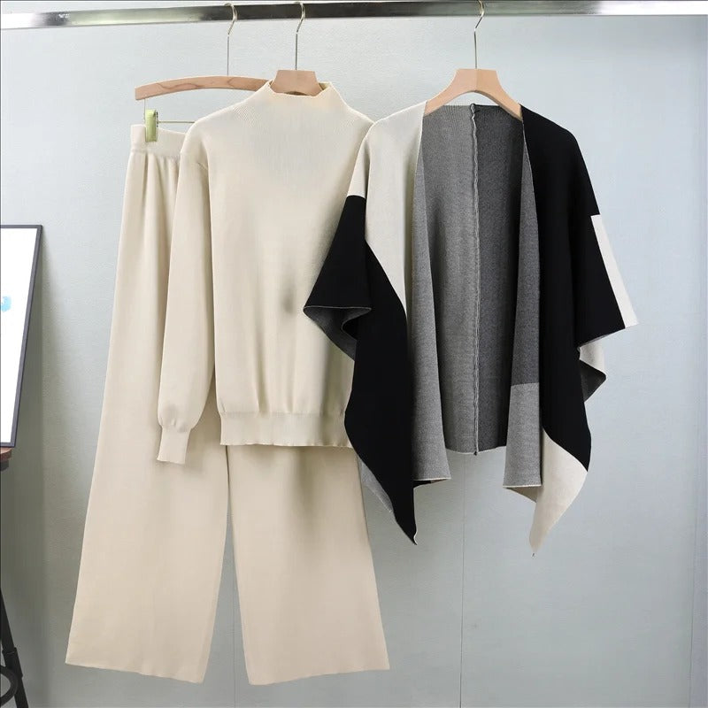 Ava™ - Ensemble tricot élégant en trois pièces