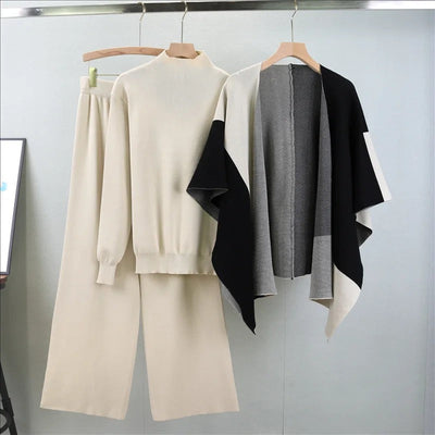 Ava™ - Ensemble tricot élégant en trois pièces
