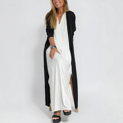 Morgane | Robe Longue Élégante avec Cardigan Offert