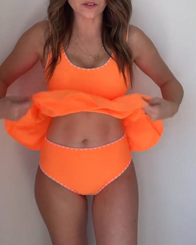 Maillot De Bain Sans Manches A-Ligne Gilet