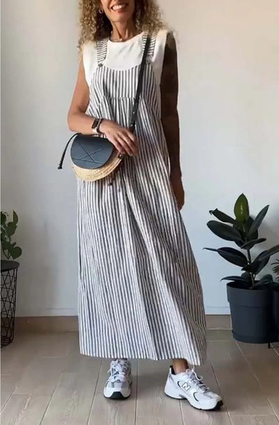 Juliette - Robe Jumpsuit Décontractée À Rayures