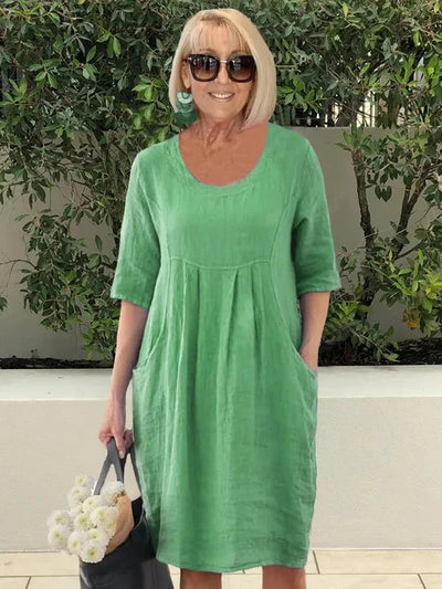 Perrine | Robe Tunique Midi avec Poches