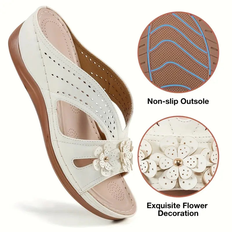 Morgane™ | Sandales Fleurie Orthopédique