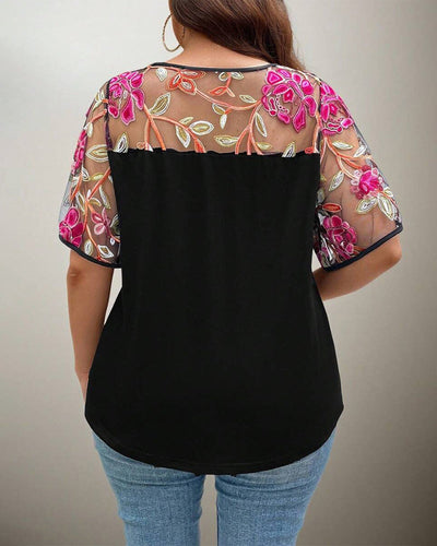 Blouse Mode Sexy Brodée
