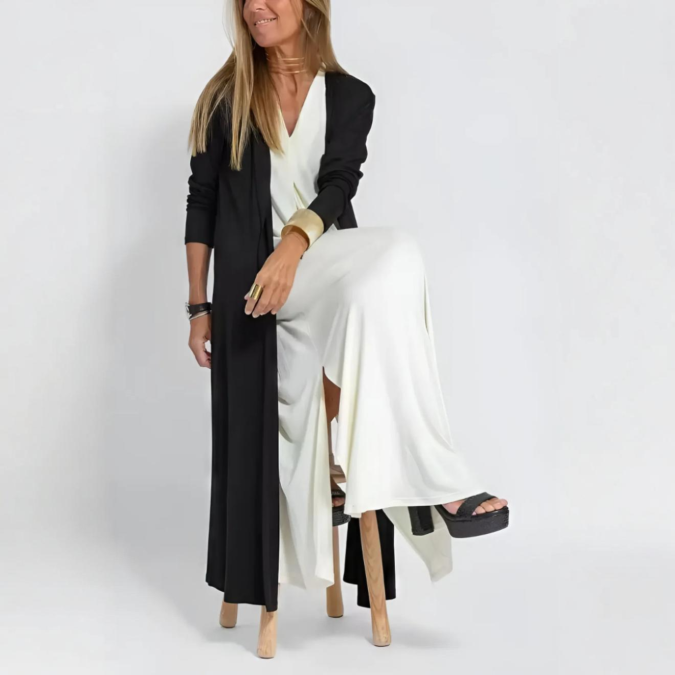 Morgane | Robe Longue Élégante avec Cardigan Offert