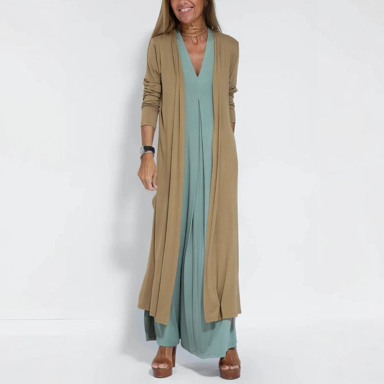 Morgane | Robe Longue Élégante avec Cardigan Offert
