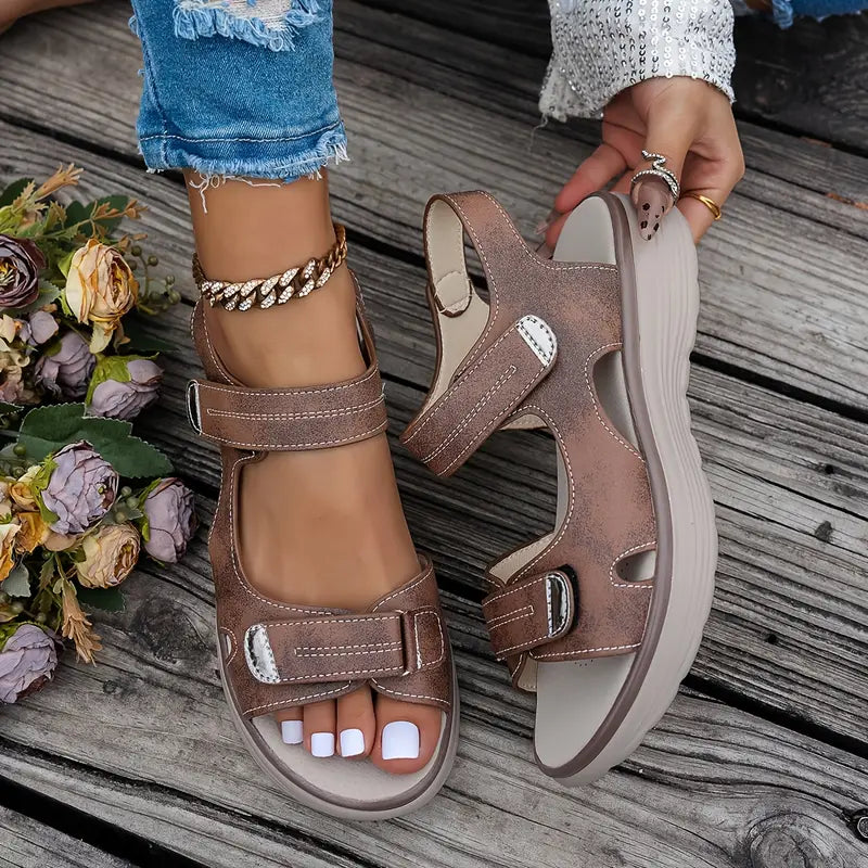 Alia™ - Sandales à Talons Compensés Confortables avec Bride de Cheville