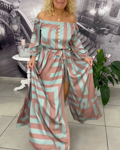 Kleid Modisch und Elegant Bedruckt