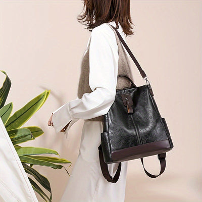 Sac à dos pour femmes en cuir PU végétalien au design sûr