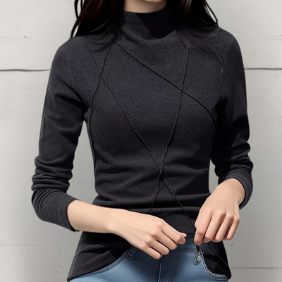 DALIA - Pull décontracté à col mi-haut pour femmes