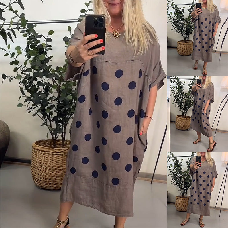 Robe Lâche Décontracté Imprimé À Pois