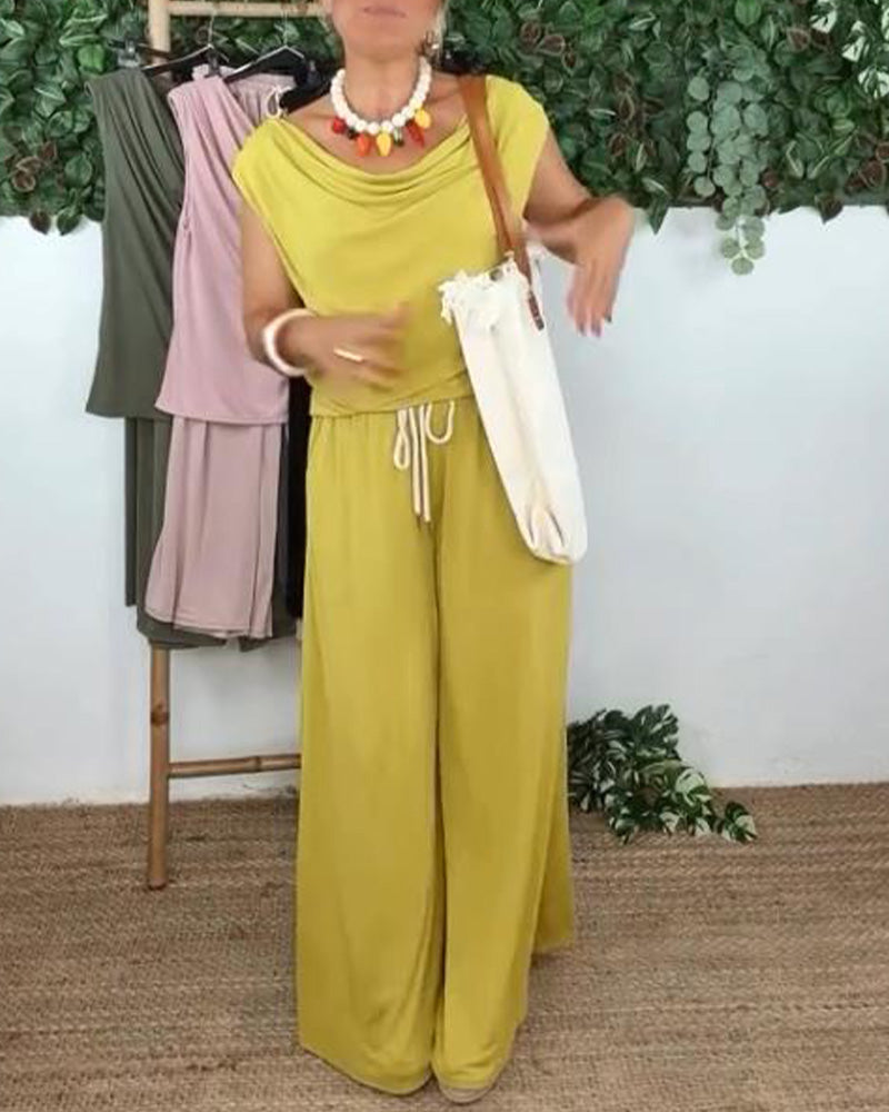 Set Mode Sans Manches Pantalon Large