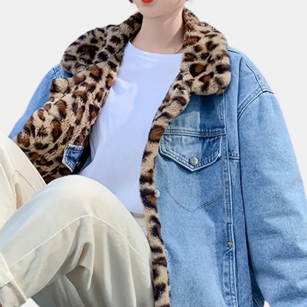 CALISSA - Manteau d'hiver en denim réversible pour femmes
