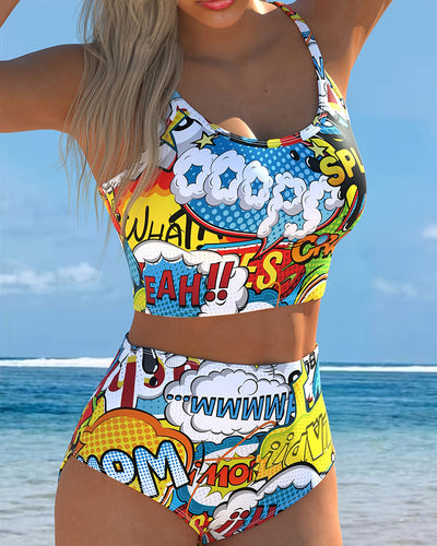 Bikini Décontracté Vacances à Bretelles