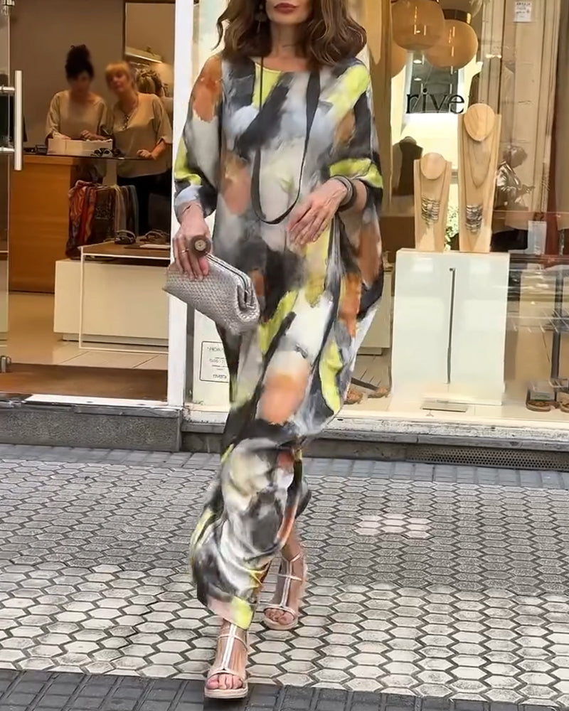 Robe de mode de rue tempérament imprimé