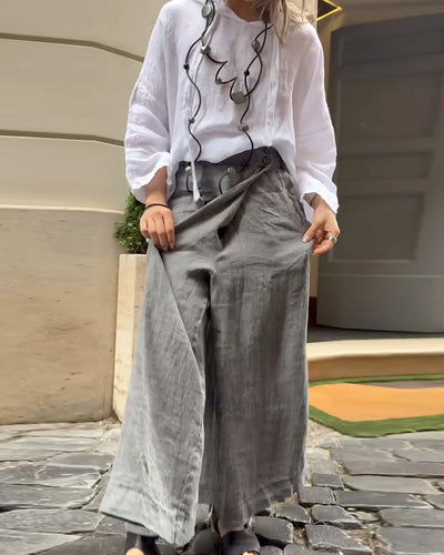 Pantalon Mode Urbaine Décontracté Jambe Large