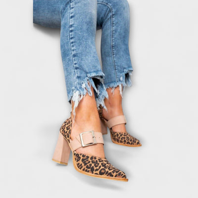 Avano - Sandales à talons à imprimé léopard