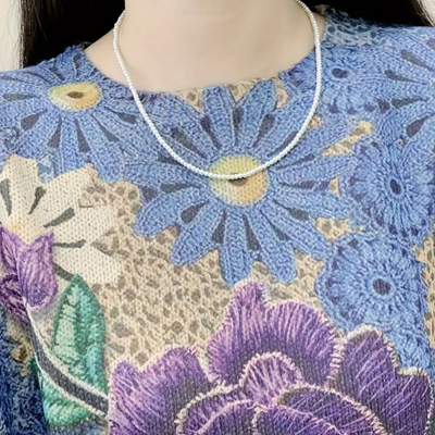 JULIE - Pull Fleuri Décontracté pour Femmes