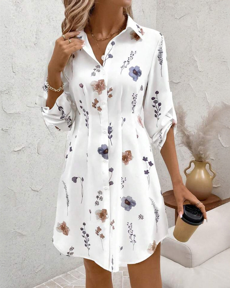 Robe Mode Imprimée Ajustée