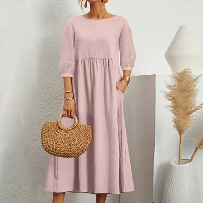 Maëlle - Robe Midi Élégante En Tissu De Haute Qualité