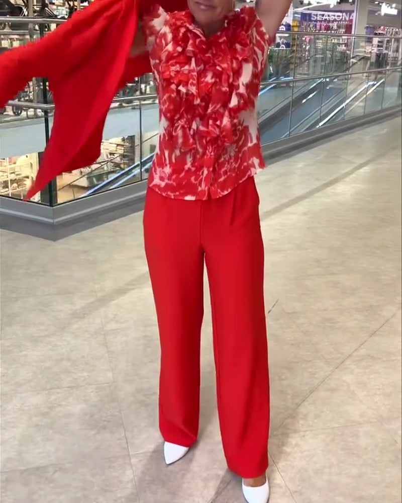 Chemise Mode Imprimé Col en V