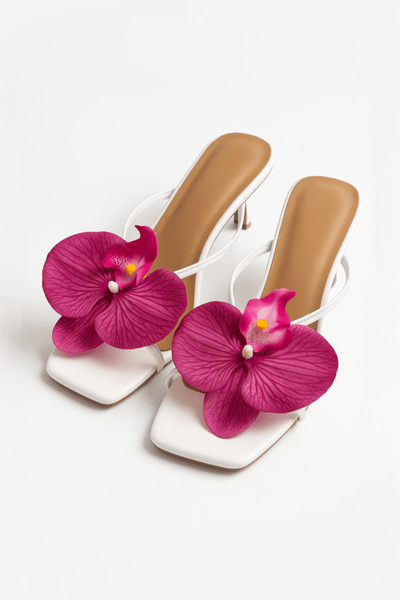 Sandales Floral Rose