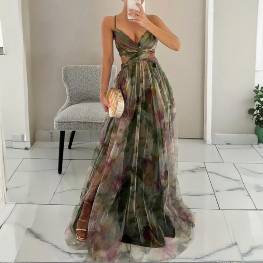 Morgane™ | Maxi-robe Incantevole avec Imprimé Floral