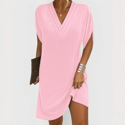 SÉLENA™ – Robe Élégante à Col V Sculptant