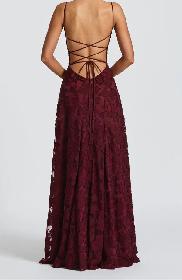 Rosaline™ | Robe longue en dentelle