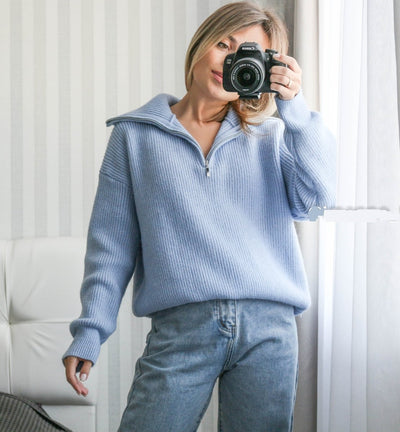 Luisa™ - Pull décontracté élégant avec fermeture éclair décontractée
