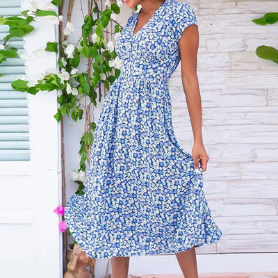 Lilou™ | Robe Midi Florale d'Été