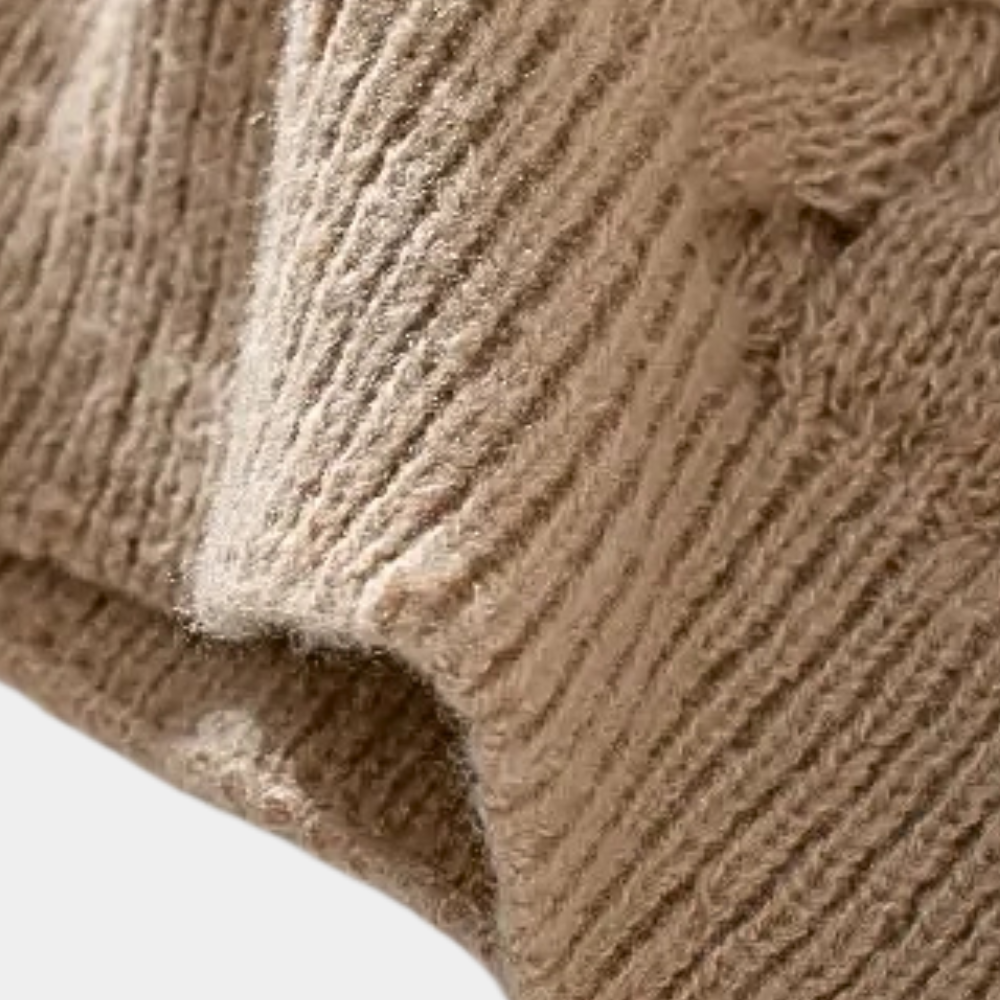 SAMANTHA - Pull Tricoté à Capuche Classique pour Femmes