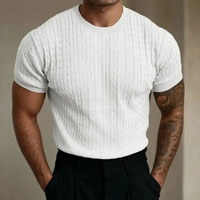 Chemise d'été élégante en maille pour homme - Louke